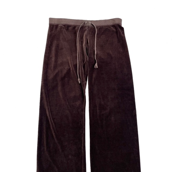 Vintage Juicy Couture Chocolate Brown Velour TrackSuit Pant Suit Hoodie Set - Picture 6 of 13